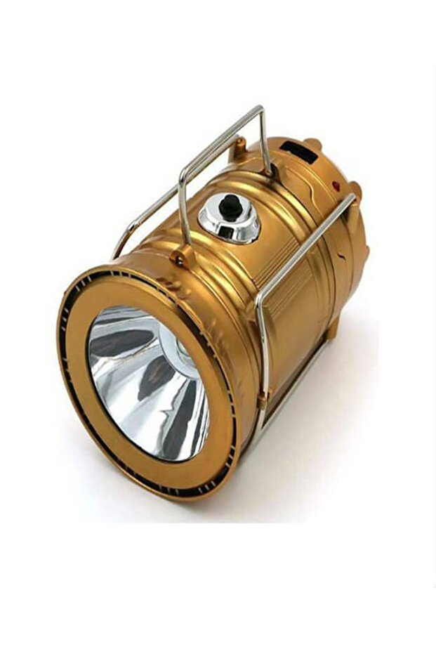 Şarjlı Kamp Fener 24 Cm Büyük Boy Fener Asılabilir Fener Kamp Lambası Şarjlı Güneş Enerjili Fener - 4