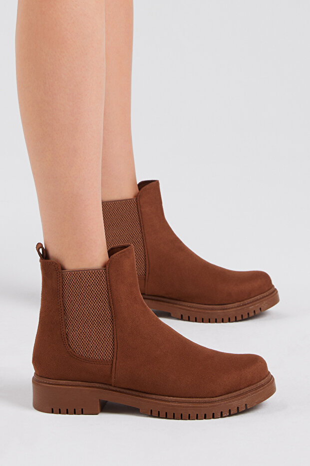 Damskie brązowe, zamszowe, elastyczne i wygodne buty typu Mold - 4