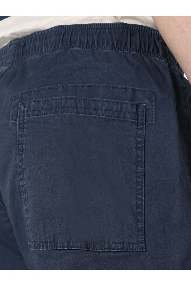 Regular Fit Orta Bel Düz Paça Lacivert Erkek Pantolon - 5