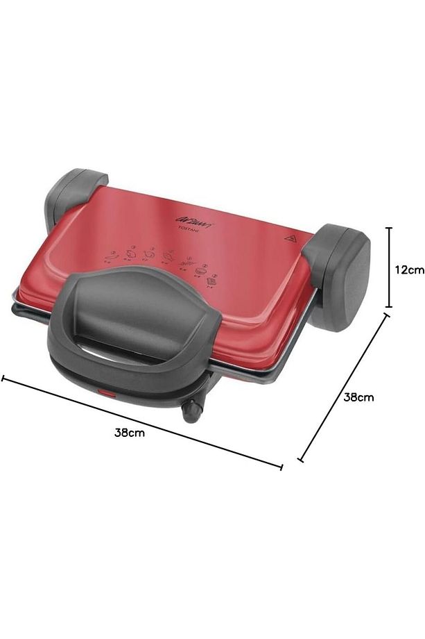 AR287 Tostani 1800 Watt Tost Makinası - Kırmızı - 5
