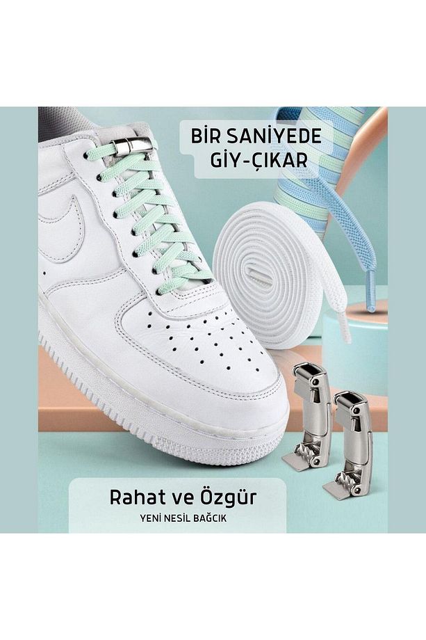 Mıknatıslı Lastikli Ayakkabı Bağcığı, Akıllı Bağcık, Bot, Çocuk, Spor Bağcık, Açık Gri - 6