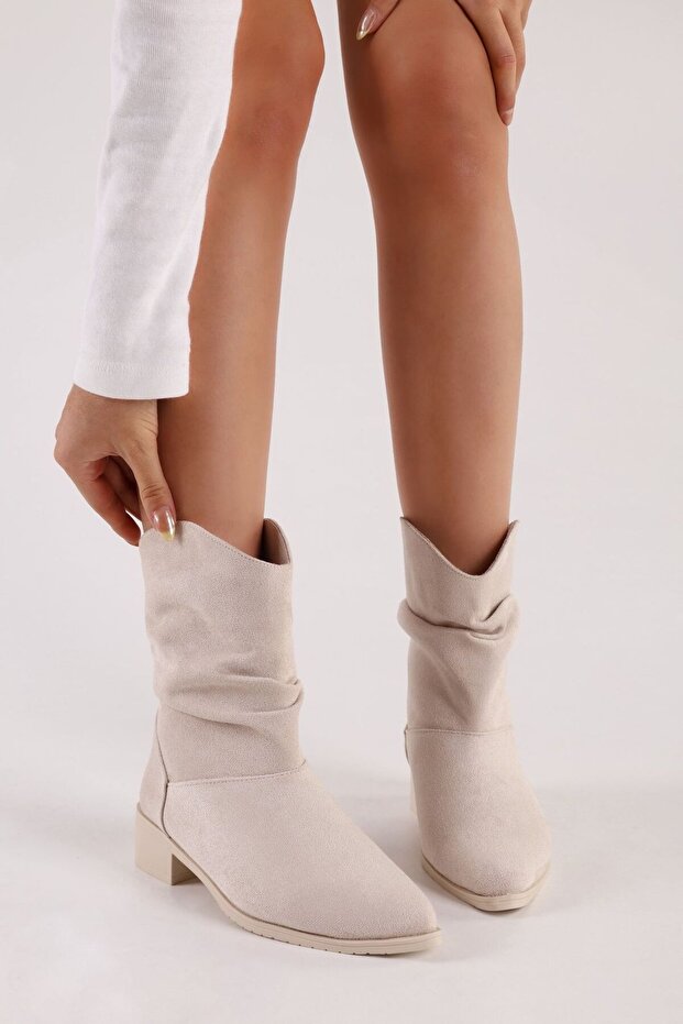 ARCHİE BEJ SÜET KÖRÜKLÜ BOT - 2