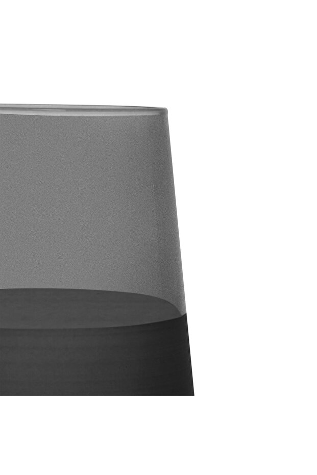 Matte 6'lı Bardak Seti - Siyah - 380 ml - 4