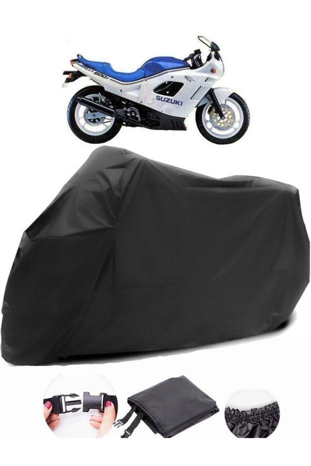 Suzuki GSX 600 F Black Motorcycle Tarpaulin Waterproof Durable Fabric