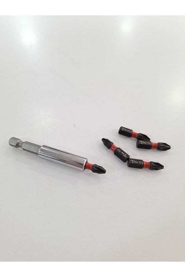 (5 ADET) T-que Pz2x2,5cm Manyetik Adaptör Ve Mıknatıslı Manyetık Yıldız Uç Vidalama Matkap Ucu - 4