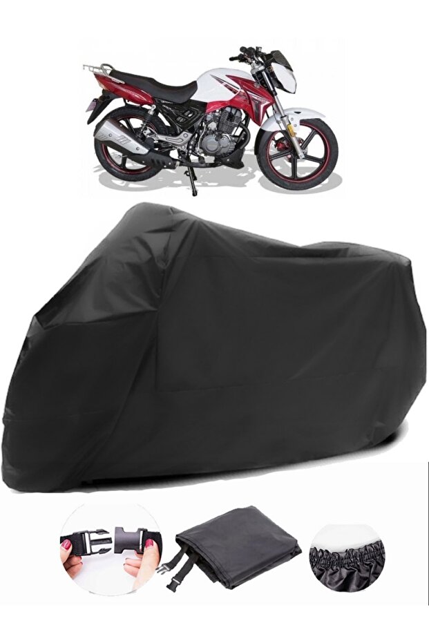 Arora AR 185-16 Compatible Storm Black Motorcycle Tarpaulin Waterproof Durable Fabric