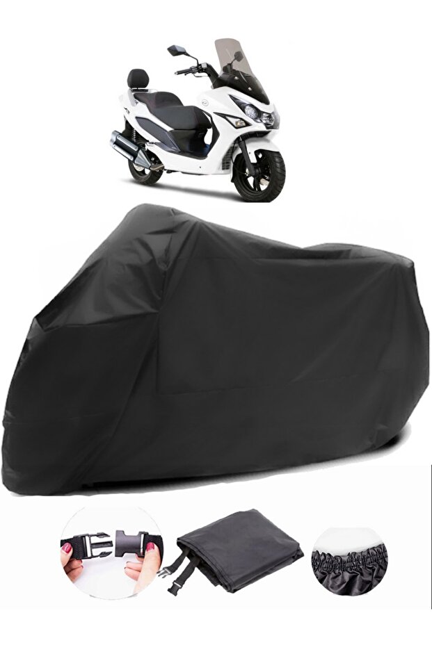Daelim S3 Black Motorcycle Tarpaulin Waterproof Durable Fabric