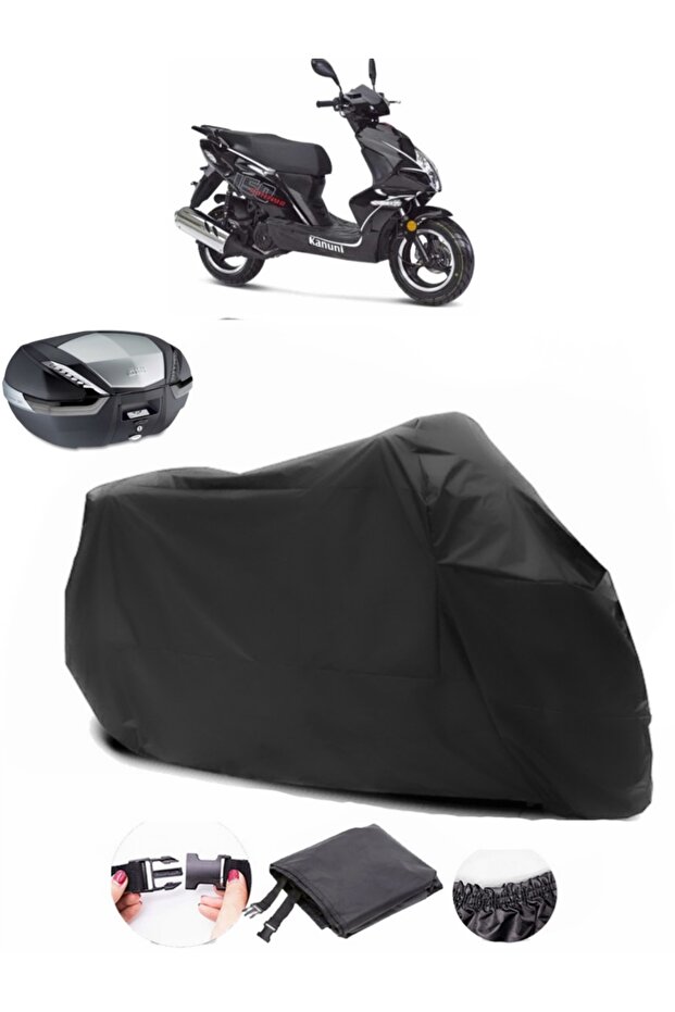 Kanuni Ronny S Backpack Compatible Black Motorcycle Canvas Waterproof Durable Fabric
