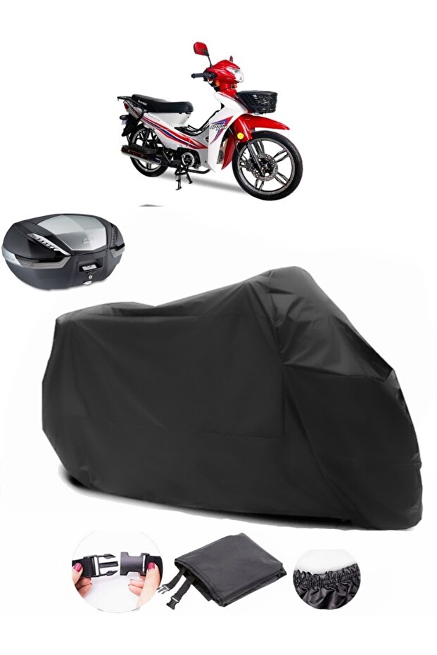 Motolux Africa King Backpack Compatible Black Motorcycle Tarpaulin Waterproof Durable Fabric
