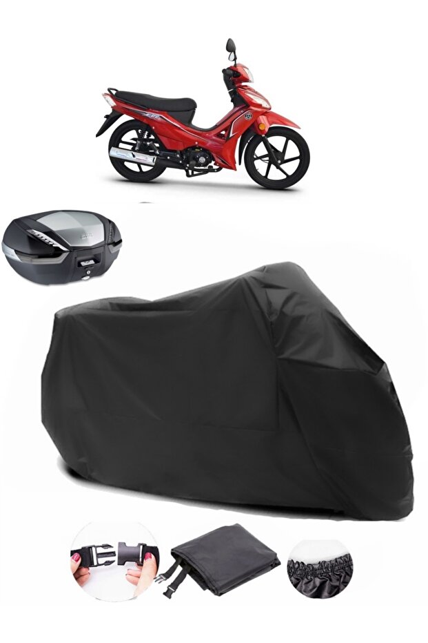 Kuba Ege 100 Backpack Compatible Black Motorcycle Tarpaulin Waterproof Durable Fabric