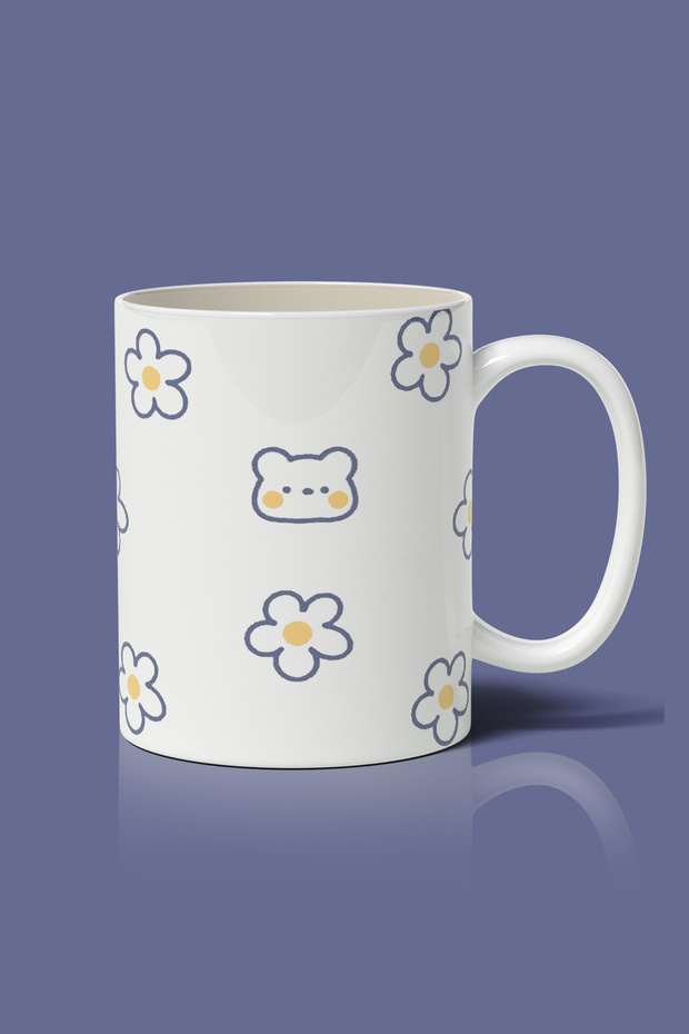 كوب بطبعة زهور - 1