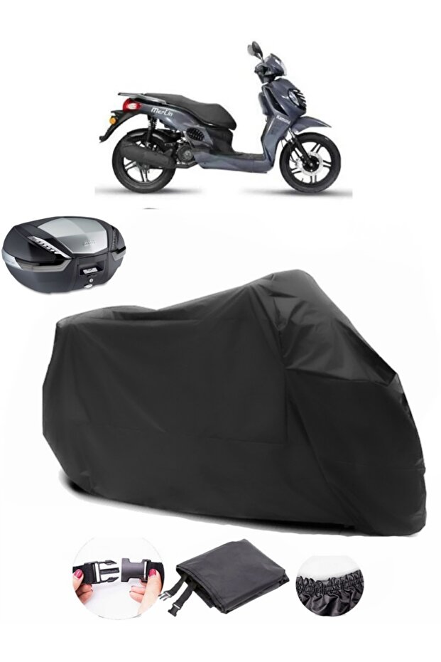 Kanuni Merlin S Backpack Compatible Black Motorcycle Canvas Waterproof Durable Fabric