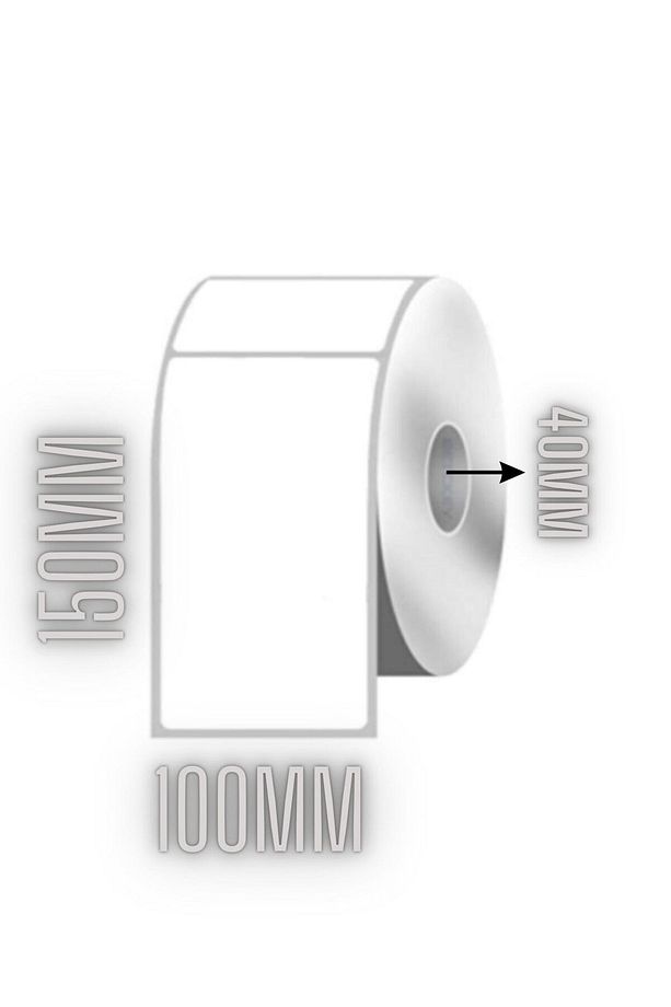 Etiket Boş Yapışkanlı Termal Etiket 100mmx150mm 1 Rulo 250 Adet x 6 Rulo - 1