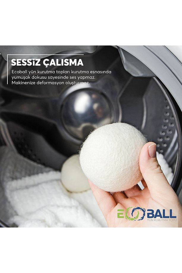 Ecoball 5 Adet Tüy Toplama Ve Yün Kurutma Topları Çamaşır Kurutma Makinesi Kurutma Topu - 5