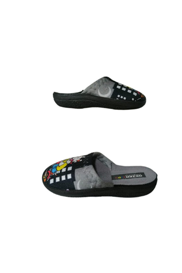 Boys' Gray Dog Figure Indoor Ultra Light Non-Slip Sole Boys' Slippers