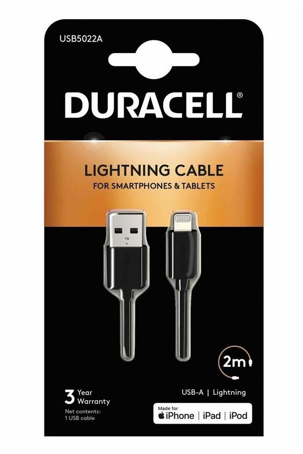 2m Lightning to USB-A Şarj Kablosu - Siyah - 1