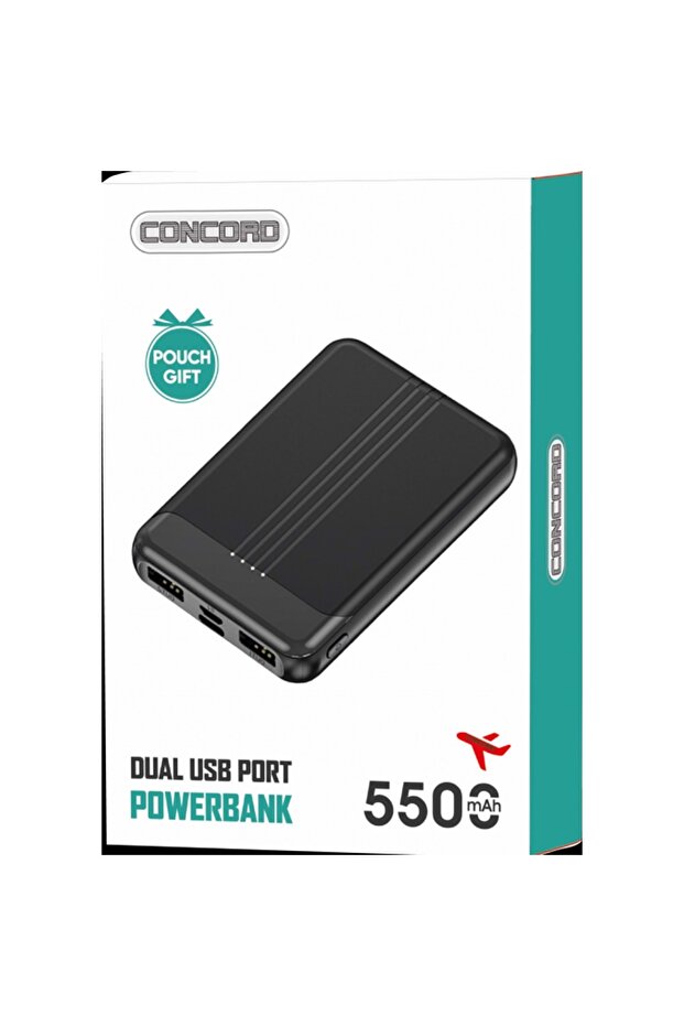 C-121 Çift Usb Micro Type-c Şarj Girişli 5500mah Powerbank - 3