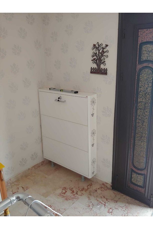 3 X3 Düşer Kapaklı Geniş Ayakkabılık 9 Çift Ayakkabı Dolabı 115 - 4