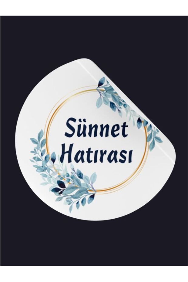150 Pieces - Round Label - Printed Patterned Label - Circumcision Souvenir Label - Circumcision Label