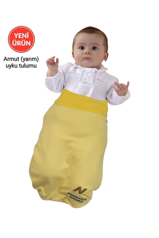 Outlet Ihraç Fazlası Kız-erkek Bebek Yarım Torba Uyku Tulumu 1,5 Tog / Sarı - 1