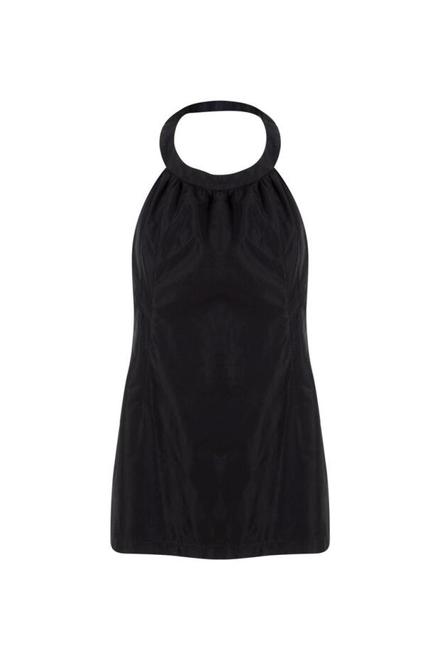 Sırt Dekolteli Mini Elbise - Siyah - 3