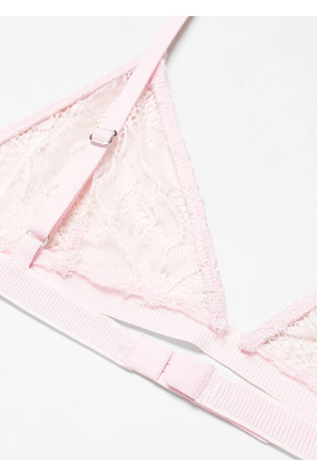 Üçgen dantel sütyen - 3