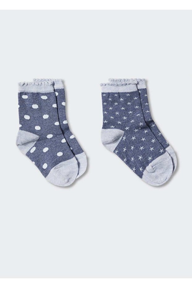 2'li Desenli Çorap - 1