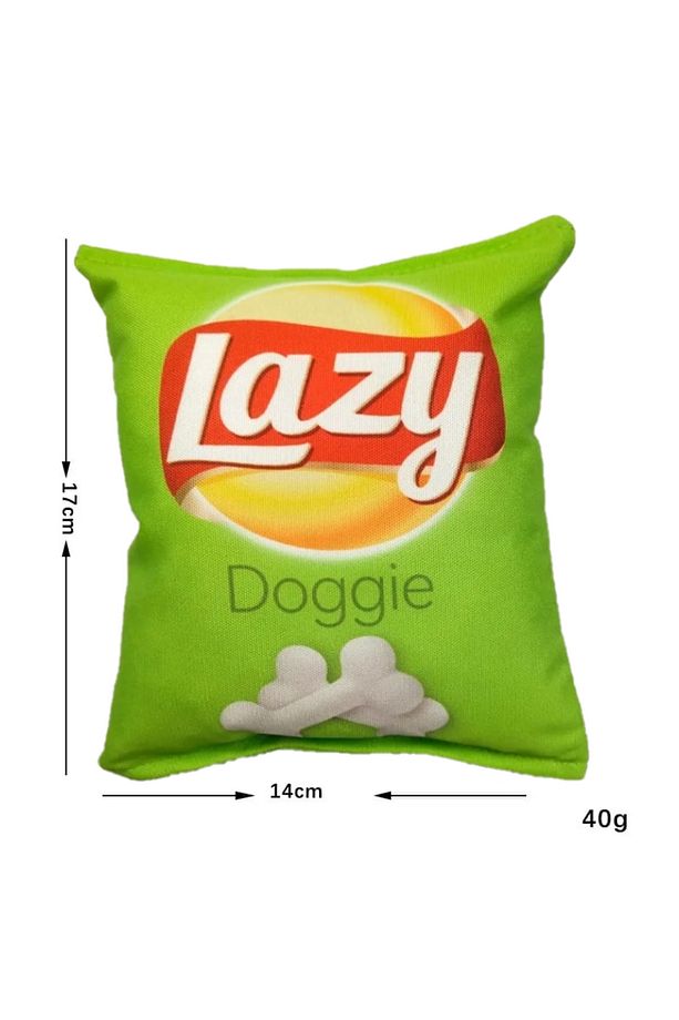 CİPS DAYANIKLI SESLİ KÖPEK OYUNCAĞI ( LAZY ) 1 ADET - 3