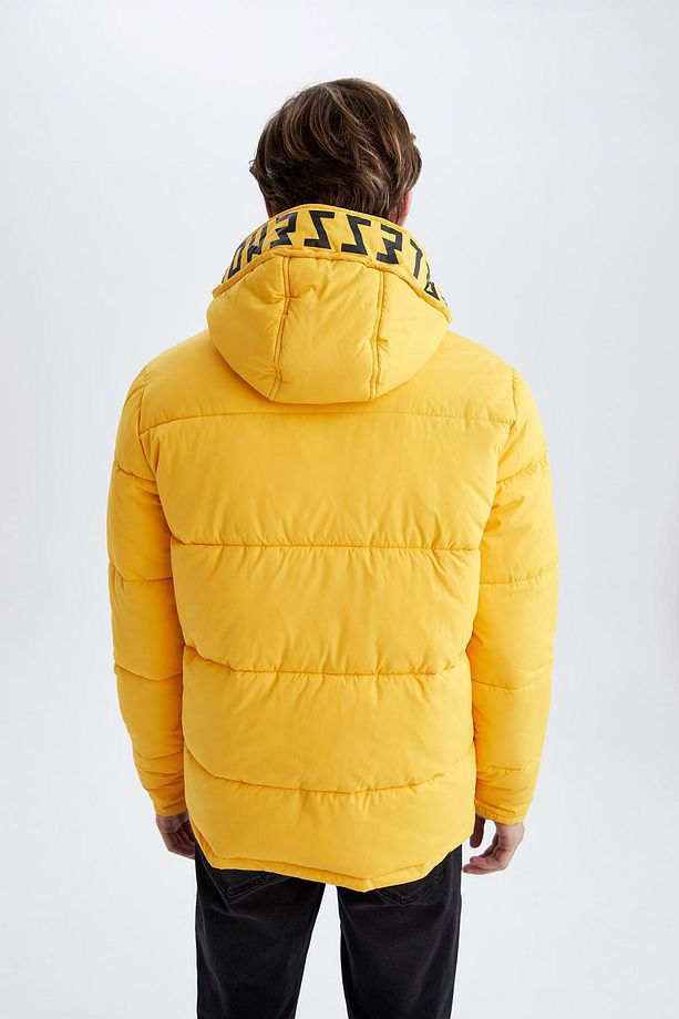Regular Fit Dik Yaka su Itici Isı Yalıtımlı Warmtech şişme Mont - 6