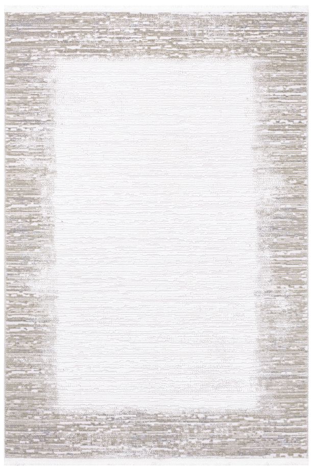 SİRİUS COLLECTION Krem Modern Saçaklı Yumuşak Dokuma Makine Halısı Salon Oturma Odası Mutfak Koridor - 4