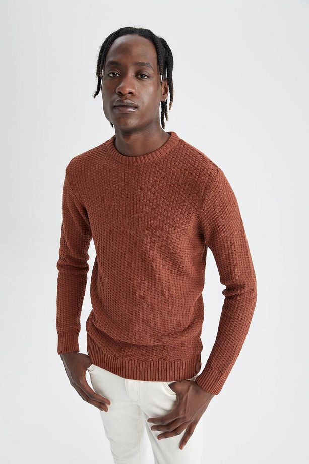 Regular Fit Bisiklet Yaka Triko Kazak - 6
