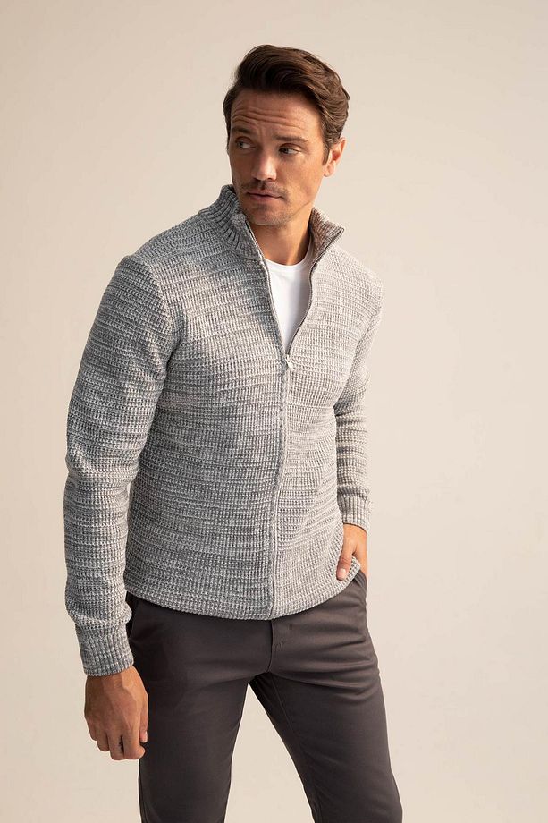 Regular Fit Yarım Balıkçı Yaka Hırka - 4