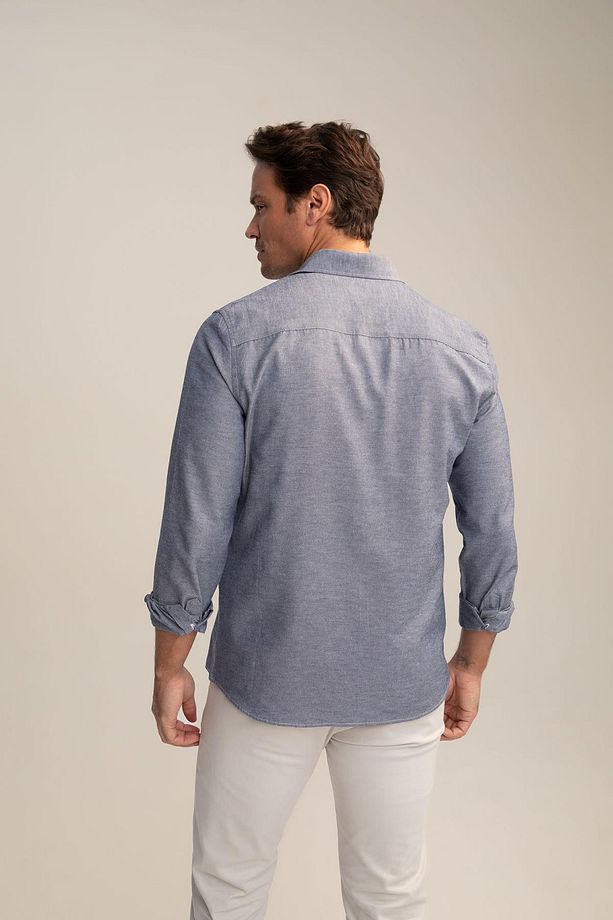 Regular Fit Uzun Kollu Gömlek - 4