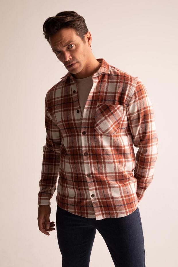 Kariertes Langarmhemd mit regulärer Passform - 3