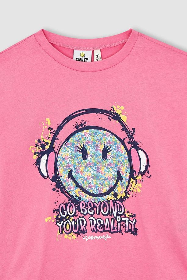 Kız Çocuk Smileyworld Bisiklet Yaka Uzun Kollu Tişört - 8