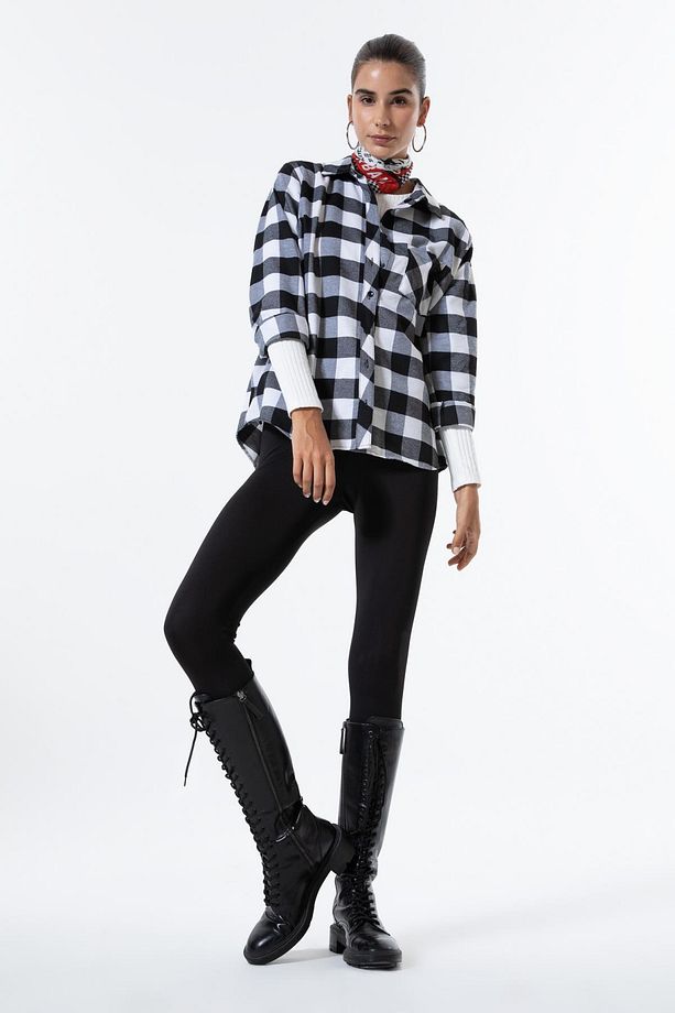 Regular Fit Kareli Uzun Kollu Gömlek V3003az22au - 2