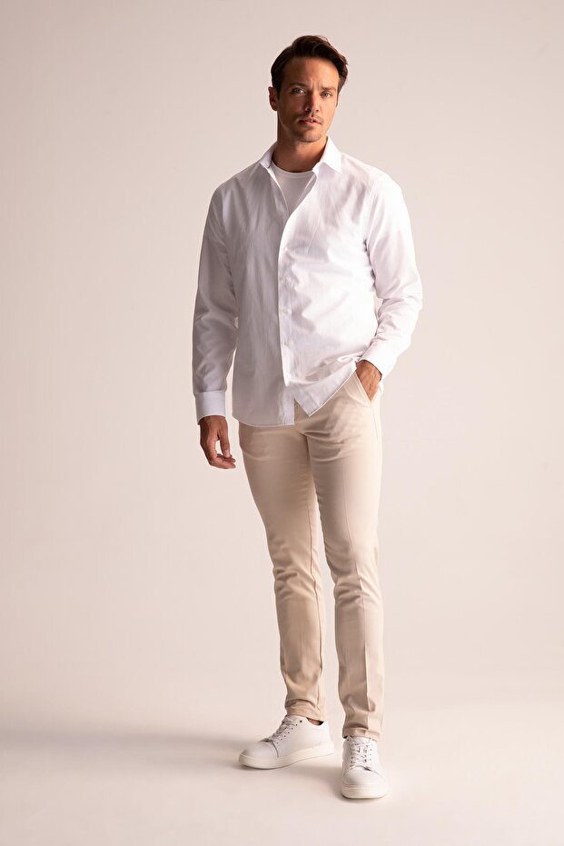 Slim Fit Chino Canvas Trousers