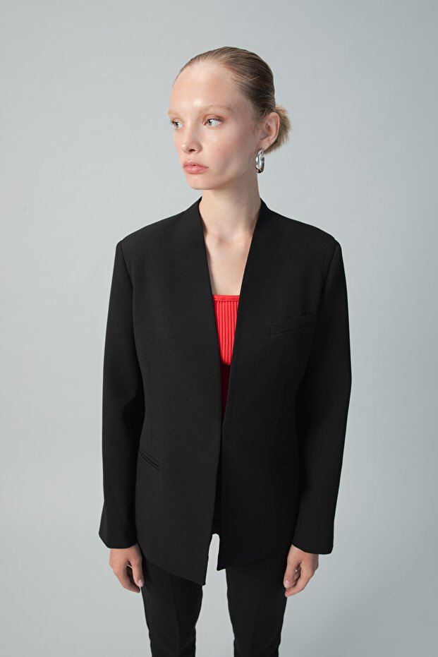 Regular Fit Textured Blazer - 3
