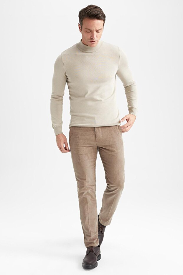 Sametové kalhoty Regular Fit - 4