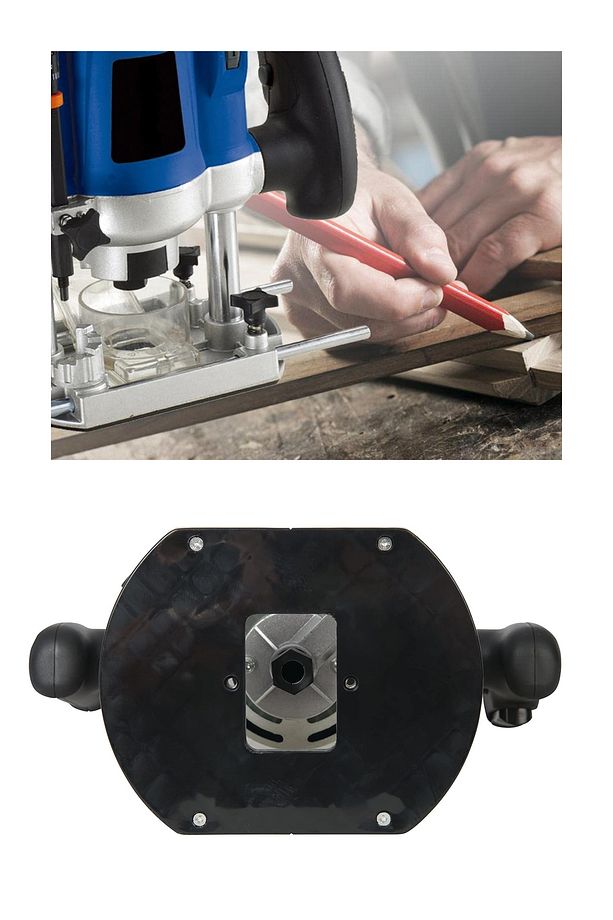 Germany 3500 Watt 6 Kademe Devir Ayarlı Dikey Formika Freze Makinesi 8 Mm Pens + 12 Adet Uç Seti - 2