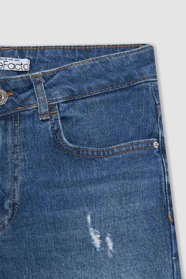 Kadın Sürdürülebilir Mini Jean Şort - 7
