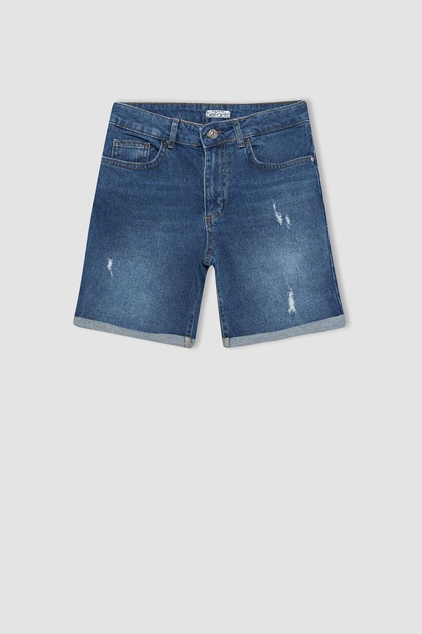 Kadın Sürdürülebilir Mini Jean Şort - 6