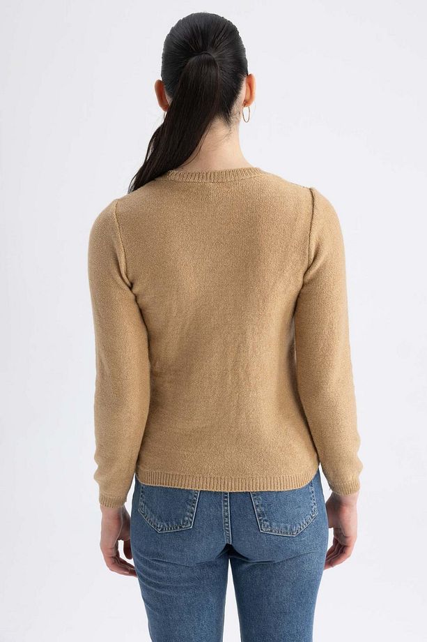 Regular Fit Bisiklet Yaka Kazak - 6