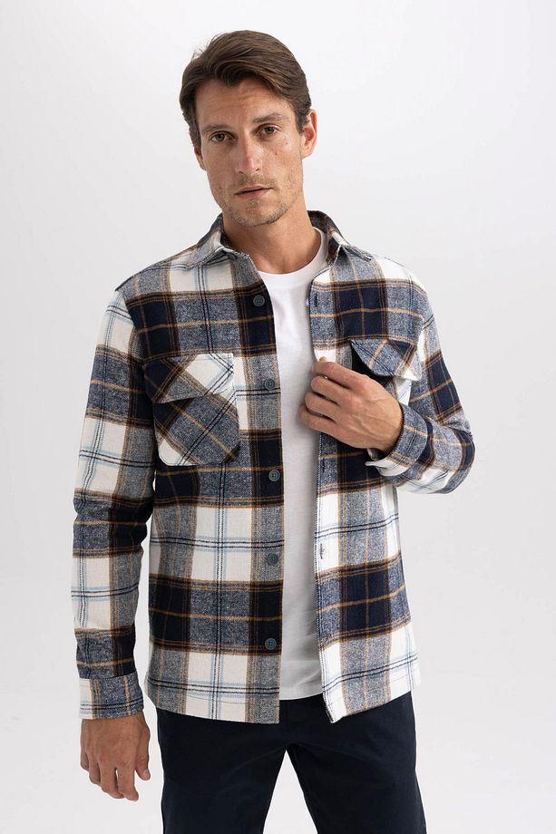 Regular Fit Oduncu Uzun Kollu Gömlek - 3
