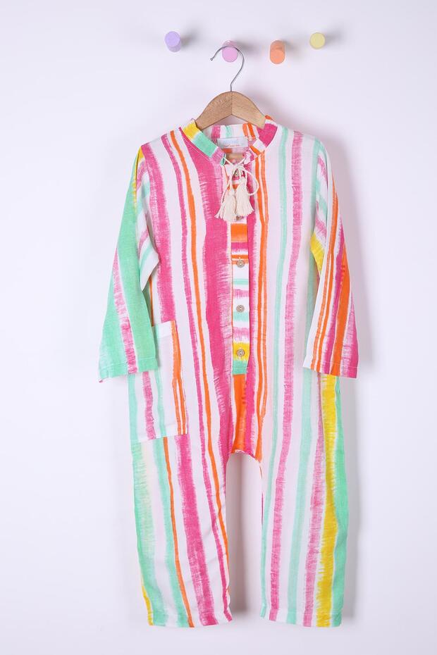 Girl's Boy's Cotton Long Sleeve Jumpsuit 1053
