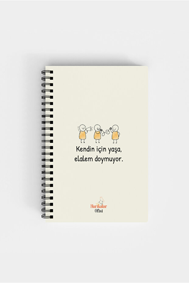 14*19 Lined Notebook with "Living for Yourself I'm Not Soothing" Themed