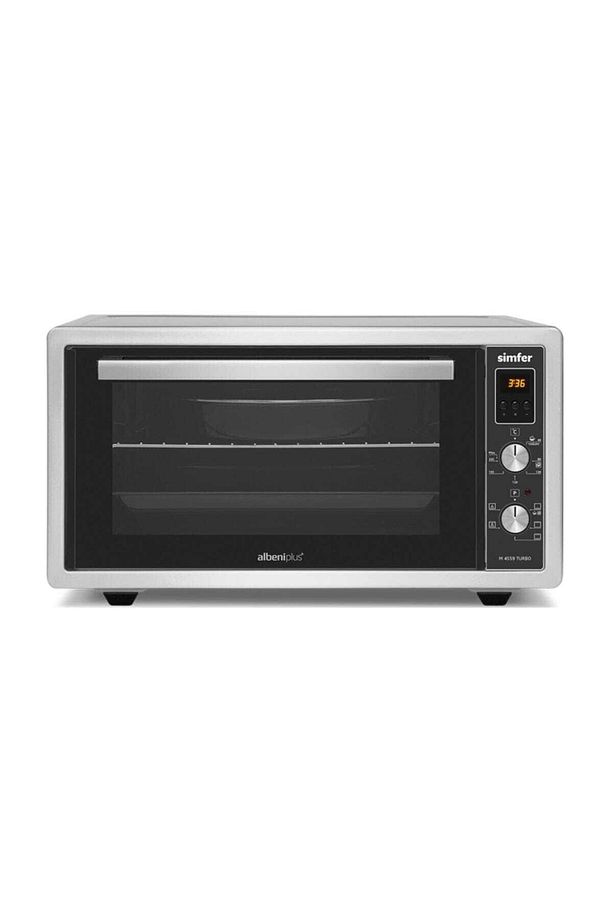 4559 Pop-up Düğme Dijital Turbo Inox 45 Lt Çift Cam Midi Fırın - 1