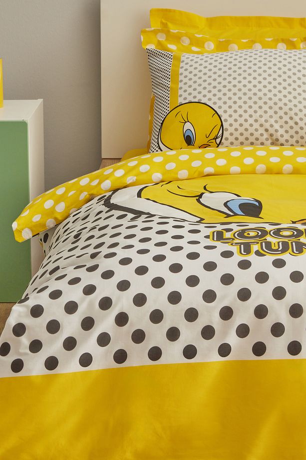 Looney Tunes Tweety %100 Pamuk Tek Kişilik Nevresim Takımı - 3