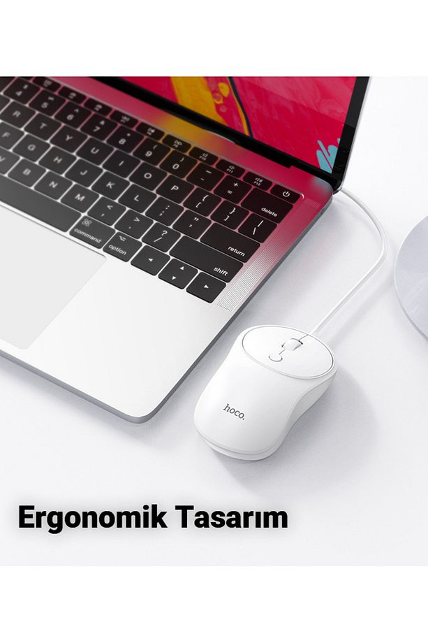 HC Series 1600DPI 4D Yüksek Hassasiyet Kablolu Optik Mouse, Ergonomik Ultra Sessiz Mouse - 7