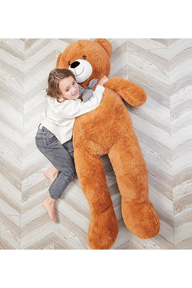 175 cm Papyonlu DEV Boy Peluş Ayı - 7